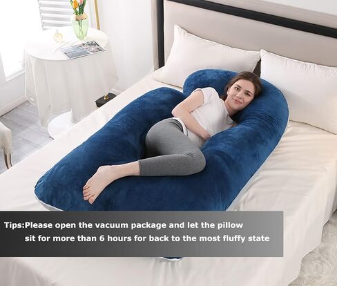 Jcickt Pregnancy Pillow for Sleeping,59 inch Maternity Pillow with Removable Washable Cover,J-Shaped Cooling Full Body Pregnant Pillow -Support for Backs,Legs, Belly, HIPS, Improve Sleep-Pink in Saudi Arabia