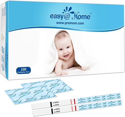 Easy@Home Ovulation Test Strips, 25 Pack Fertility Tests | Ovulation Predictor Kit, Powered by Premom Ovulation Predictor iOS and Android App, 25 LH Strips in Saudi Arabia