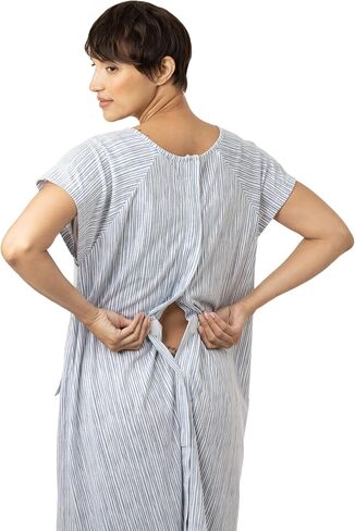 Kindred Bravely Universal Labor and Delivery Gown for Birthing and Nursing | Soft maternity hospital gown with velcro for monitoring, epidural, skin-to-skin contact, breastfeeding nightgown with pockets in Saudi Arabia