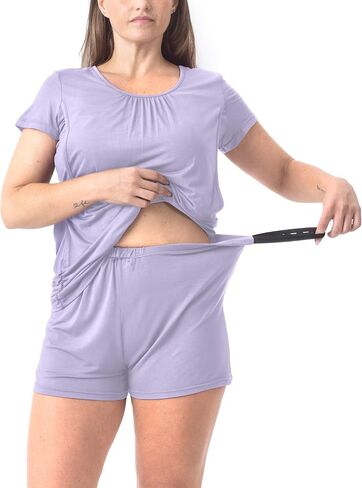 SUNNYBUY Womens Maternity Nursing Pajamas Set 3 Piece Breastfeeding PJS | Pregnancy Must Haves, Labor & Delivery Essentials, Going Home Outfit, Postpartum Lounge Set in Saudi Arabia