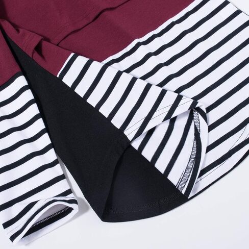 Bhome Nursing Tshirt Color Block Maternity Top Sleeve Top للرضاعة الطبيعية قميص الحمل مع جيب in Kuwait