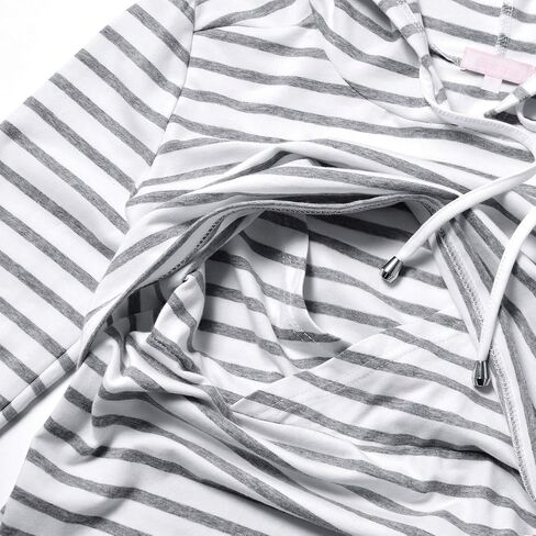 Bhome Nursing Hoodie Long Sleeves Shirt Casual Breastfeeding Top Sweatshirt in Saudi Arabia