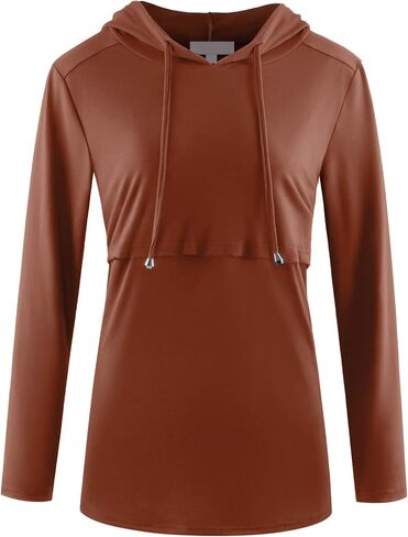 Bhome Nursing Hoodie Long Sleeves Shirt Casual Breastfeeding Top Sweatshirt in Saudi Arabia