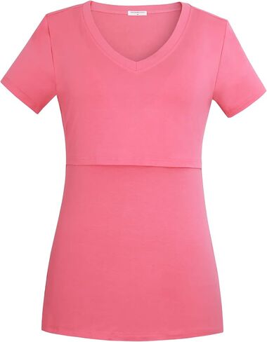 Bearsland Womens 3 Packs V Neck Nursing Tops Maternity Breastfeeding Tee Shirts in Saudi Arabia