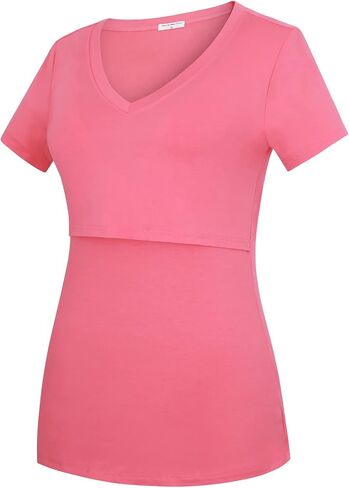 Bearsland Womens 3 Packs V Neck Nursing Tops Maternity Breastfeeding Tee Shirts in Saudi Arabia