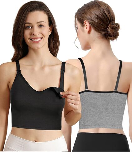 قطعتان من قمصان الرضاعة للرضاعة الطبيعية بمشبك للأسفل، قمصان علوية للرضاعة والرضاعة الكل في واحد in Kuwait