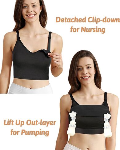 قطعتان من قمصان الرضاعة للرضاعة الطبيعية بمشبك للأسفل، قمصان علوية للرضاعة والرضاعة الكل في واحد in Kuwait