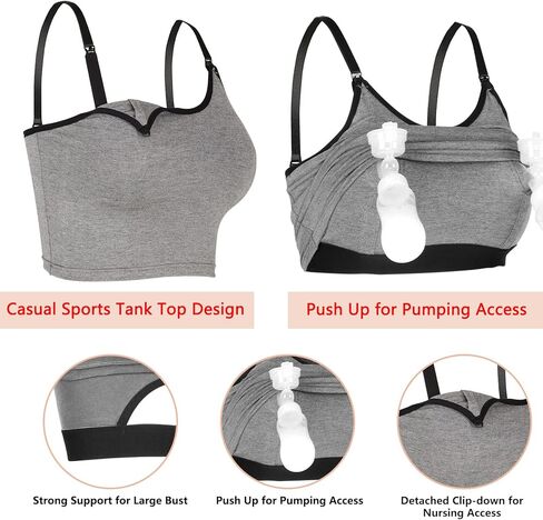 قطعتان من قمصان الرضاعة للرضاعة الطبيعية بمشبك للأسفل، قمصان علوية للرضاعة والرضاعة الكل في واحد in Kuwait