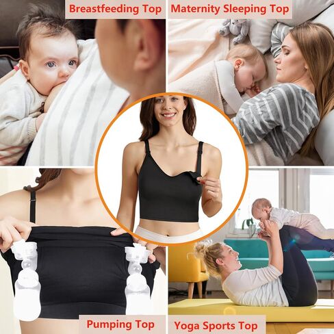 قطعتان من قمصان الرضاعة للرضاعة الطبيعية بمشبك للأسفل، قمصان علوية للرضاعة والرضاعة الكل في واحد in Kuwait