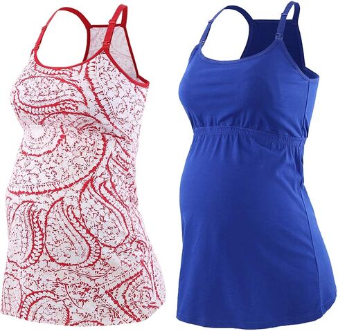 Maternity Nursing Tank Top, Women Maternity Cami Nursing Sleep Bra Breastfeeding Tops for Pregnancy in Kuwait