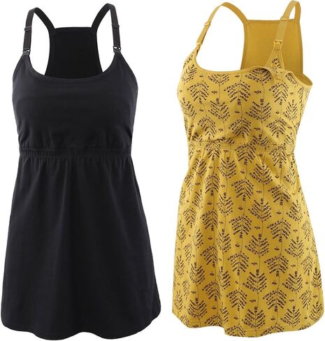 Maternity Nursing Tank Top, Women Maternity Cami Nursing Sleep Bra Breastfeeding Tops for Pregnancy in Kuwait