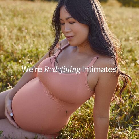 تانك الرضاعة KNIX Seamless BlissFit المقاوم للتسرب - حمالة صدر أمومة لاسلكية بدون خياطة من الألياف اللدنة للنساء المرضعات - أسود، مقاس XXX-Large Plus (42E-G) in Kuwait