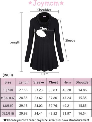 Joymom Maternity Warm Cowl Neck Nursing Sweatshirt Breastfeeding Tunic Tops in Saudi Arabia