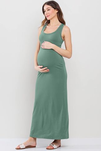 Women's Sleeveless Tank Maxi Maternity Dress in Saudi Arabia