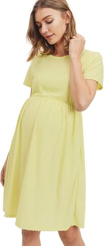HELLO MIZ Women's Maternity Empire Waist Casual Dress in Kuwait