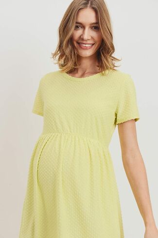 HELLO MIZ Women's Maternity Empire Waist Casual Dress in Kuwait