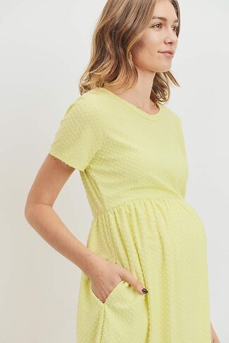 HELLO MIZ Women's Maternity Empire Waist Casual Dress in Kuwait