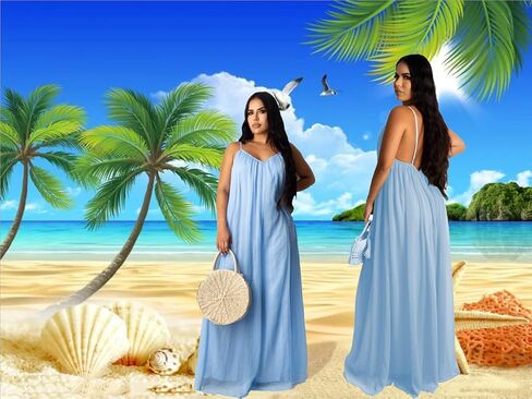 فساتين سهرة نسائية صيفية مثيرة من الشيفون من LightlyKiss بدون ظهر طويلة ماكسي واسعة in Kuwait