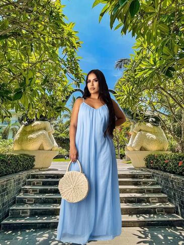 فساتين سهرة نسائية صيفية مثيرة من الشيفون من LightlyKiss بدون ظهر طويلة ماكسي واسعة in Kuwait