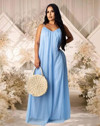 فساتين سهرة نسائية صيفية مثيرة من الشيفون من LightlyKiss بدون ظهر طويلة ماكسي واسعة in Kuwait