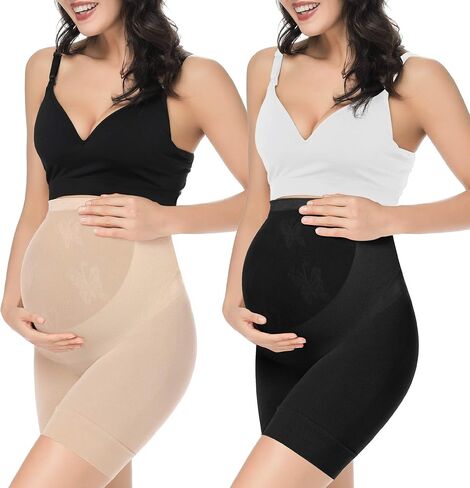 KIM S Women's Seamless Maternity Shapewear for Dresses, Mid-Thighs Pregnancy Underwear, S-XXXL in Saudi Arabia