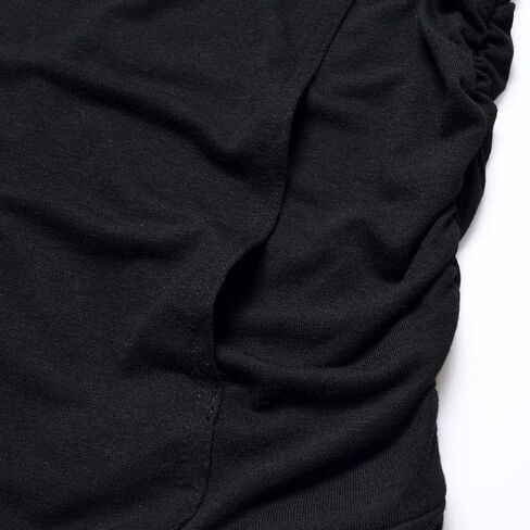 DEBELLY Maternity Shirt with Pocket Women's Lapel Top Casual Pregnancy Long Sleeve Zipper Sweatshirt in Saudi Arabia