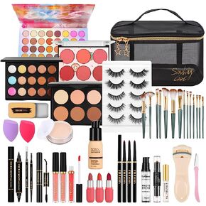 Fenshine Makeup Set,Make Up Starter Kit With Storage Bag Portable Travel Make Up Palette Eyeshadow Foundation Lip Gloss for Teenage & Adults (Type A)