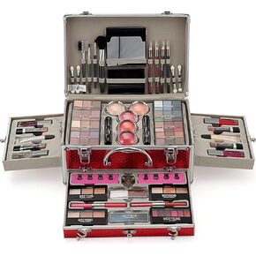 Pure Vie All-in-One Holiday Gift Makeup Set Cosmetic Essential Starter Bundle Include Eyeshadow Palette Lipstick Concealer Blush Mascara Eyeliner Face Powder Lipgloss Brush - Makeup Full Kit for Women