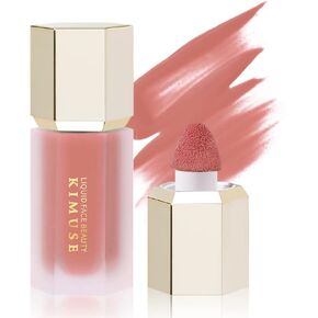 KIMUSE Soft Cream Blush Makeup, Liquid Blush for Cheeks, Weightless, Long-Wearing, Smudge Proof, Natural-Looking, Dewy Finish