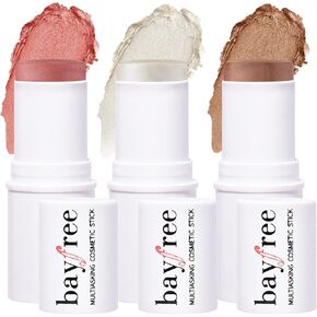 KIMUSE Multi Stick Trio Face Makeup, Cream Blush Stick for Cheeks & Lips, Contour Stick & Highlighter Makeup Sticks for All Skin