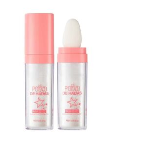 Glitter Powder Highlighter Makeup, Body Brightens the Natural Three-Dimensional Face Blusher Fairy Highlight Patting Powder. (01#White Moonbeam)