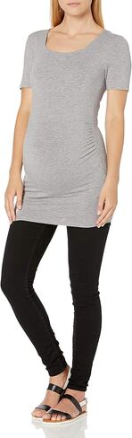 Amazon Essentials Women's Maternity Short-Sleeve Rouched Scoopneck T-Shirt, Pack of 2 in Saudi Arabia