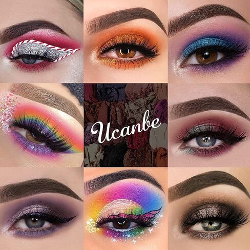 UCANBE Professional 86 Colors Eyeshadow Palette with 15pcs Makeup Brushes Set Matte Glitter Long Lasting Highly Pigmented Waterproof Contour Blush Powder Highlighter All in One in Kuwait