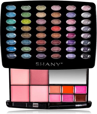 SHANY Beauty Book Makeup Kit All in one Travel Makeup Set - 35 Colors Eyeshadow, Eye brow, makeup blushes, powder palette,10 Lip Colors, Eyeliner pens & makeup Mirror - Holiday Makeup Gift Set in Kuwait