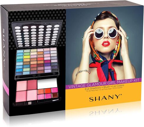 SHANY Beauty Book Makeup Kit All in one Travel Makeup Set - 35 Colors Eyeshadow, Eye brow, makeup blushes, powder palette,10 Lip Colors, Eyeliner pens & makeup Mirror - Holiday Makeup Gift Set in Kuwait
