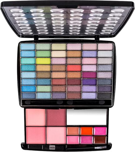 SHANY Beauty Book Makeup Kit All in one Travel Makeup Set - 35 Colors Eyeshadow, Eye brow, makeup blushes, powder palette,10 Lip Colors, Eyeliner pens & makeup Mirror - Holiday Makeup Gift Set in Kuwait