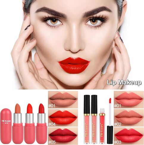 Fenshine Makeup Set,Make Up Starter Kit With Storage Bag Portable Travel Make Up Palette Eyeshadow Foundation Lip Gloss for Teenage & Adults (Type A) in Kuwait