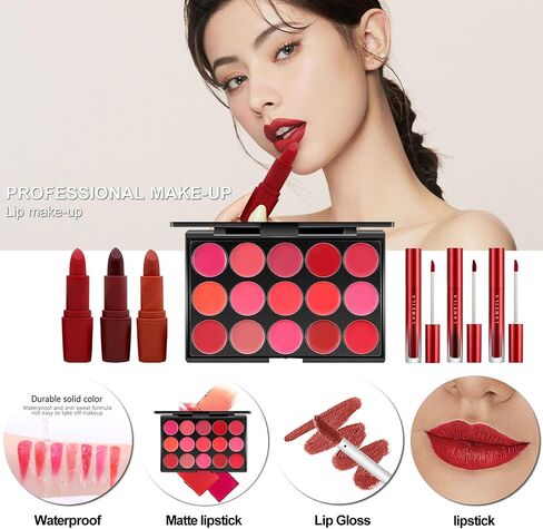 MISS ROSE M All In One Makeup Kit, Kit for Women Full Kit,Multipurpose Women's Sets,Beginners and Professionals Alike,Easy to Carry(Pink） in Saudi Arabia