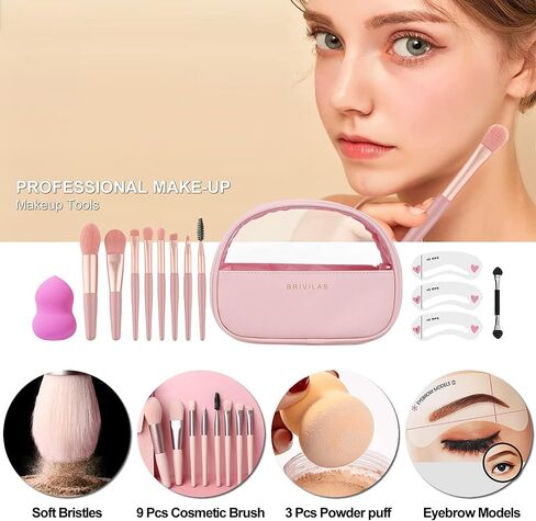 MISS ROSE M All In One Makeup Kit, Kit for Women Full Kit,Multipurpose Women's Sets,Beginners and Professionals Alike,Easy to Carry(Pink） in Saudi Arabia