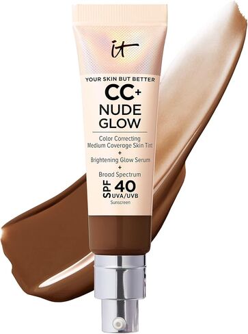 IT Cosmetics CC+ Nude Glow Lightweight Foundation + Glow Serum with SPF 40 - With Niacinamide, Hyaluronic Acid & Green Tea Extract - 1.08 fl oz in Saudi Arabia