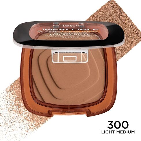 L'Oreal Paris Infallible Up to 24H Fresh Wear Soft Matte Longwear Bronzer. Waterproof, heatproof, Transfer, humidity and sweatproof, Deep Dark, 0.31 oz in Saudi Arabia