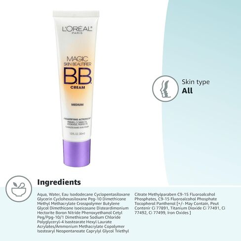 L'Oréal Paris Makeup Magic Skin Beautifier Anti-Redness BB Cream Tinted Moisturizer, 1 Ounce in Saudi Arabia