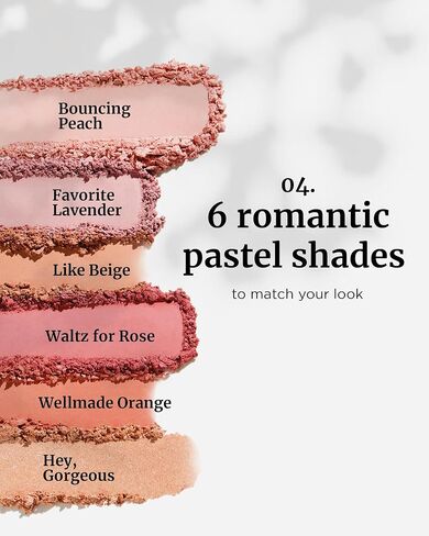 VDL Cheekstain Blusher (02 Bouncing Peach, 0.2oz) - Lightweight Pastel Blush for a Romantic Mood. Velvet Powder Formula, Seamless, Long-Lasting, Natural-Looking Glow | K-beauty in Saudi Arabia