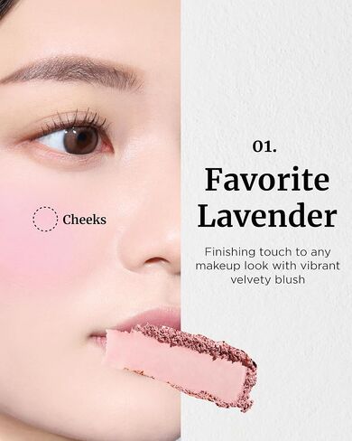 VDL Cheekstain Blusher (02 Bouncing Peach, 0.2oz) - Lightweight Pastel Blush for a Romantic Mood. Velvet Powder Formula, Seamless, Long-Lasting, Natural-Looking Glow | K-beauty in Saudi Arabia