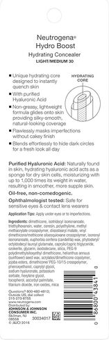 Neutrogena Hydro Boost Hydrating Concealer Stick for Dry Skin, Oil-Free, Lightweight, Non-Greasy and Non-Comedogenic Cover-Up Makeup with Hyaluronic Acid, 10/Fair, 0.12 Oz in Saudi Arabia