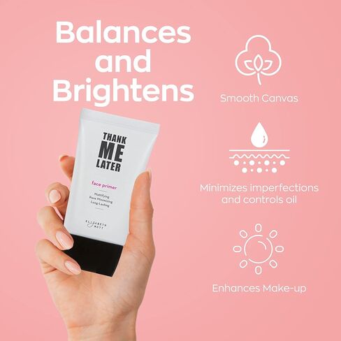 Elizabeth Mott Thank Me Later Face Primer - Mattifying Makeup Base Primer for Shine and Oil Control - Pore Minimizer and Hides Wrinkles and Fine Lines, 30g in Saudi Arabia
