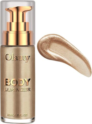 Liquid Illuminator, Firstfly Body Highlighter Makeup Smooth Shimmer Glow Liquid Foundation for Face & Body（#01 Rose Gold） in Saudi Arabia