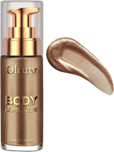 Liquid Illuminator, Firstfly Body Highlighter Makeup Smooth Shimmer Glow Liquid Foundation for Face & Body（#01 Rose Gold） in Kuwait