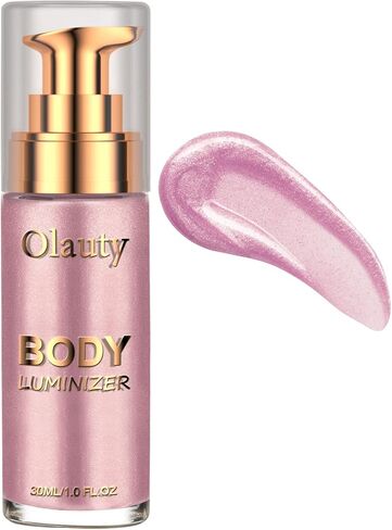 Liquid Illuminator, Firstfly Body Highlighter Makeup Smooth Shimmer Glow Liquid Foundation for Face & Body（#01 Rose Gold） in Kuwait