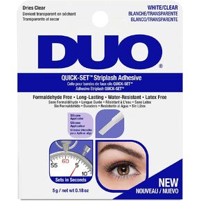 DUO Quick-Set Clear False Strip Lash Adhesive, Dries Invisible 0.18 oz x 2 Packs
